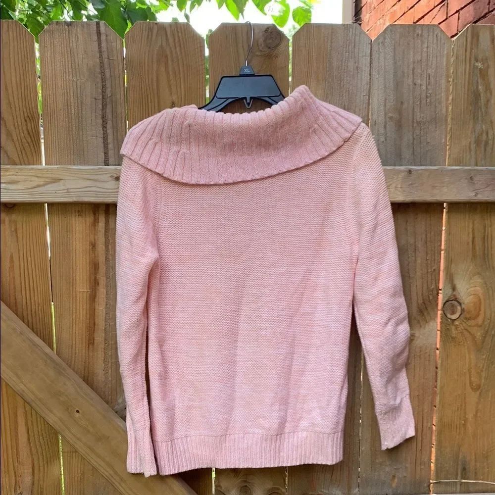 Ruby Rd Pink Cowl Neck Sweater - Picture 3 of 3